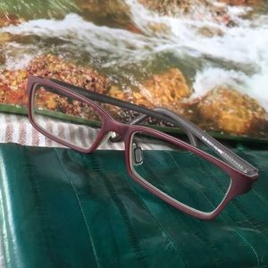 EL93 Ed Lundgren eyewear Burgandy pink and grey